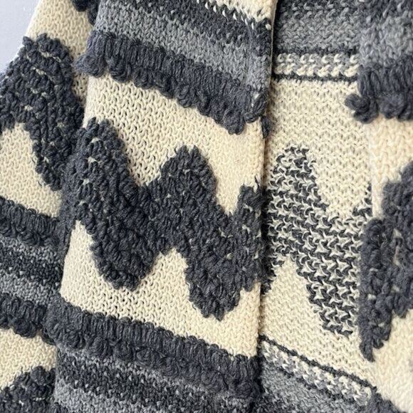 Kerrybrooke Sears Vtg. 100% Virgin Wool Cardigan Coat Jacket Texured Knit Size L - Picture 8 of 13